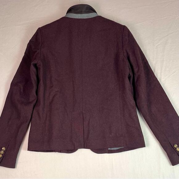 GAP Academy Blazer Women’s 10 Brick Red Wool Blend Tweed Schoolboy Cut Preppy - Picture 4 of 10